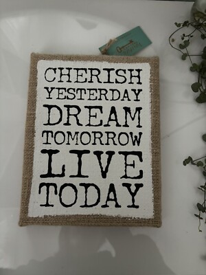 Rustikales positives Zitat Leinwand Lebensbedeutung Geschenk Träume Wandbehang Rahmen