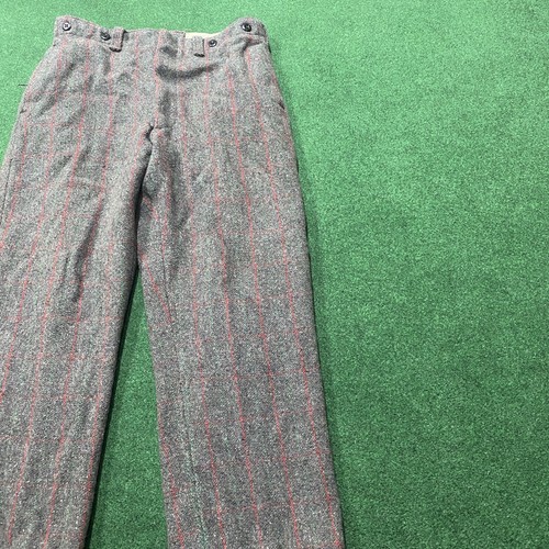 Vintage Heavy Wool Pants Mens Size 33 Gray Plaid Logger Bottoms Fits 33x27 USA - Picture 2 of 7