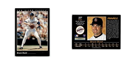 Bruce Hurst 1993 Pinnacle #327 San Diego Padres Baseball Card NM - Picture 3 of 3