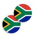 South Africa Flag Stickers Flag Decals Vinyl Round Set of 4 South African Flags