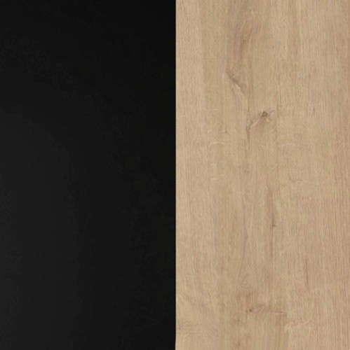 Highboard Vitrine HIGH ROCK 2-trg. Riviera Eiche Optik / Schwarz Forte - Bild 8 von 9
