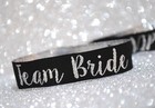 Team Bride Silver & Black Hen Party Wristbands Party Bag Filler Favours