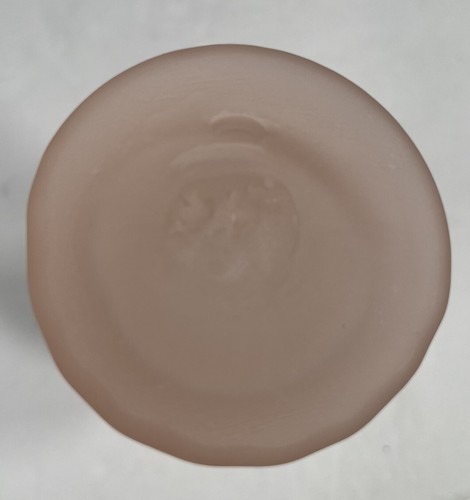 Vintage Kunst Glas Vase rosa satiniert Spirale Seite & gekräuselte Oberseite 7". - Bild 5 von 6