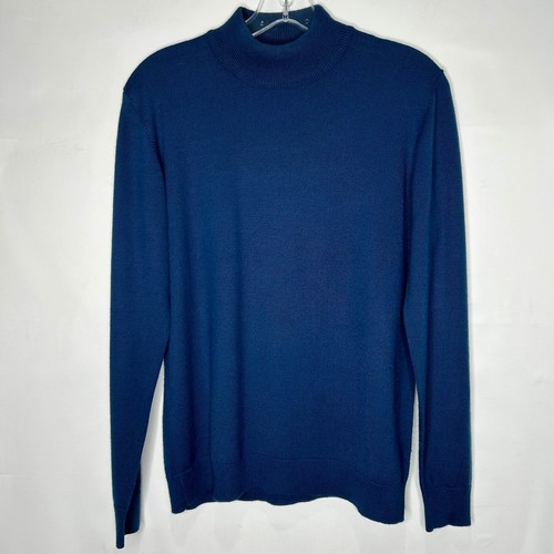 Outlander Woman’s Top sz M Dark Teal Blue Sweater Turtleneck Long Sleeves - Afbeelding 1 van 9