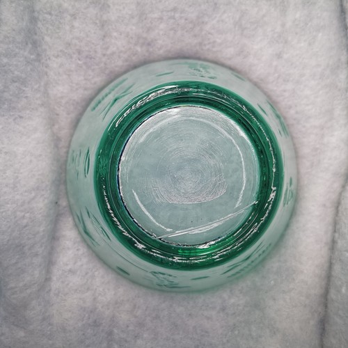 Plato/Tazón de VIDRIO VERDE * TEMÁTICO COSTERO * Hermosa pieza pesada en muy buena condición - Imagen 7 de 12