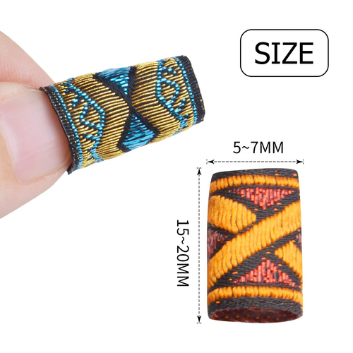 Dreadlock Beads,15 Pcs Fabric Dreadlock Bead Cloth Braiding Hair Accessories - Picture 4 of 12