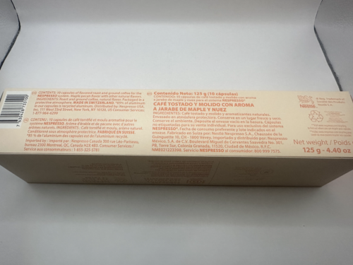 Nespresso Vertuo Maple Pecan Coffee - 12 Sleeves (120 Pods) RARE JAN 2026 EXPIRY - Foto 3 di 4