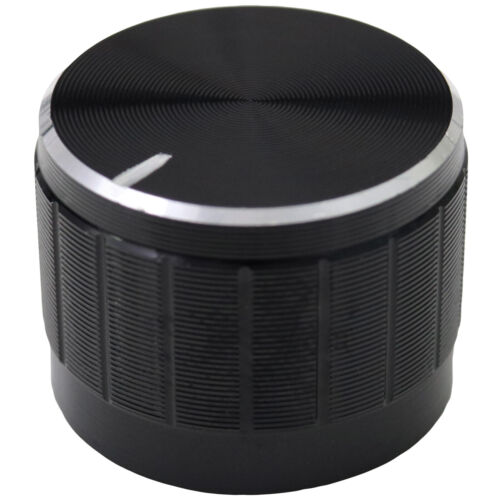 Schwarz Aluminium Verstärker/HiFi Steuerknöpfe - 6 mm Splined Loch - Push Fit - Bild 18 von 29