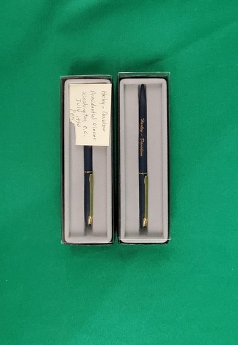 Harley-Davidson Presidential Dinner 1990 Chromatic Pen Blue/Gold w/ BLUE INK - Picture 10 of 10