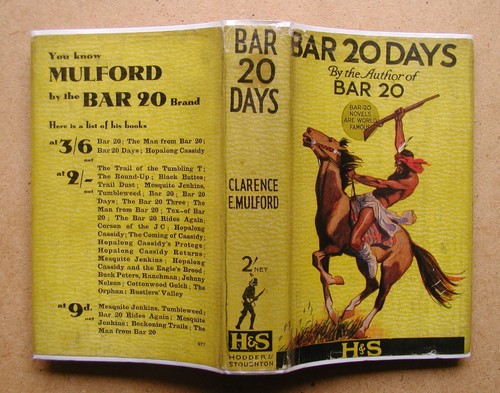 Bar-20 Days. By Clarence E. Mulford. 1936 HB in DJ. Western Novel - Picture 2 of 4