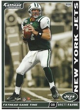 BRETT FAVRE FATHEAD TRADEABLES NEW YORK JETS PACKERS VIKINGS STICKER 2008 #G126