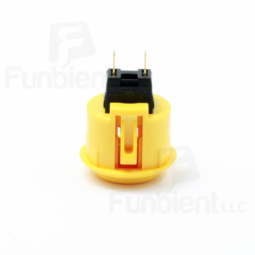 Guitarra Sanwa OBSF-24 - JAMMA con botón pulsador momentáneo amarillo interruptor de muerte 24 mm MAME - Imagen 8 de 9