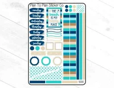 5000~~ The Beach Journaling Kit Planner Stickers.
