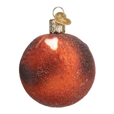 Old World Christmas Red Mars Planet Glass Ornament FREE BOX 2.5 inch