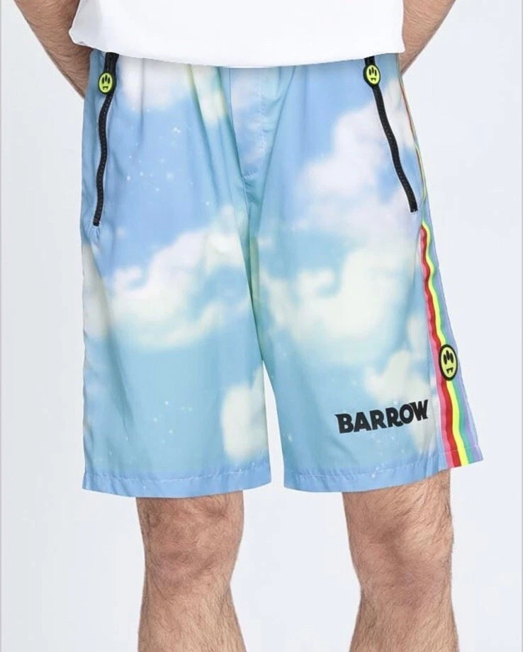 Nuevo BARROW Para hombres Nylon Crepé Bermudas Pantalones Cortos de Natación 031218 Azul Cielo Nube - Pequeño