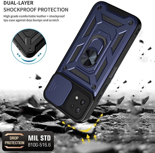 Coque Rigide pour pour Samsung A52 A53 A32 A22 A12 A02s A10 avec Support Intégré - Photo 3/16