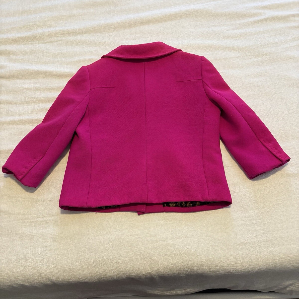 DOLCE & GABBANA Pink Wool Jacket SIZE 44 | Leopard Lining | eBay