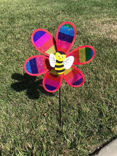 2 PCS 11" Spark Flower Spinner pinwheel - Colorful Wind Spinner for happiness - 第 10/11 張圖片