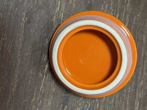 Rae Dunn Halloween "TRICK OR TREAT" Orange Baby Kanister Grübchen Neu - Bild 7 von 7