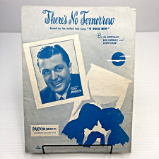 There's No Tomorrow 1949 Tony Martin Vintage Sheet Music Al Hoffman Leon Carr