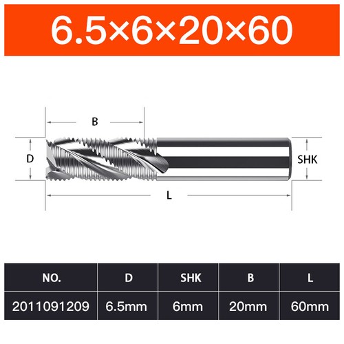 HSS Schruppfräser 3 Zähne Ø6-32mm Vollhartmetall Fräser | Für HRC32° Aluminium - Picture 17 of 22