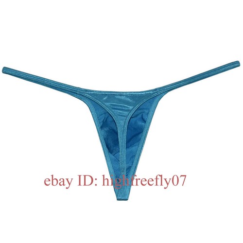 Glänzender schmaler Herren-Mini-String-Tanga mit Beutel Unterwäsche männlich Fitnessstudio sexy brasilianischer Tanga - Bild 17 von 21