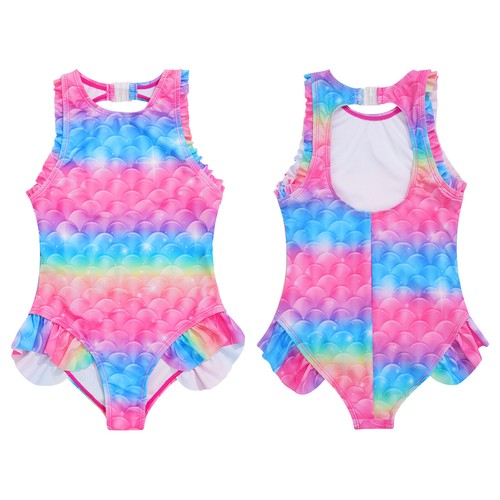 Kids Girls Rompers Water Bodysuit Cosplay Leotard Gymnastics Swimsuit Summer - Picture 5 of 23