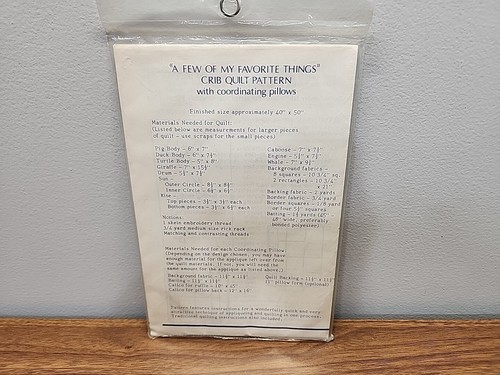 A FEW OF MY FAVORITE THINGS ~ Crib Quilting Pattern by Yours Truly ~ Vintage NEW - Picture 5 of 7