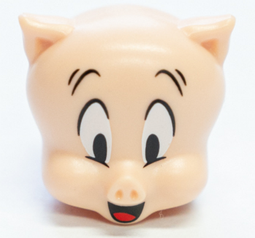 LEGO 75714pb01 Minifigur, Kopf, modifiziert Looney Tunes Schweinchen mit roter Zunge - Bild 1 von 1