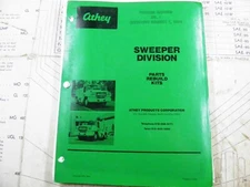 ATHEY 600 MAINTENANCE MASTER PARTS LIST WITH OPERATOR INSTRUCTION SERVICE LIT