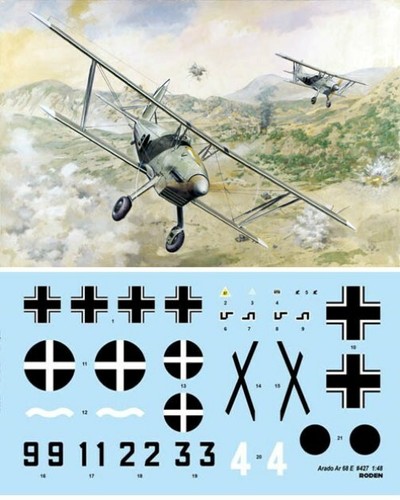 Roden URO427 - Arado Ar 68E Luftwaffe Fighter 1936-41 Plastic Kit 1/48 Escala T48 - Imagen 2 de 9