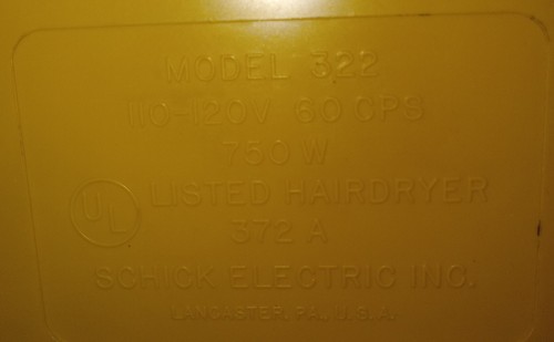 Secador de pelo vintage Lady Schick Beauty Mist modelo 322 funciona  - Imagen 8 de 14