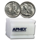 1943 Walking Liberty Half Dollar 20-Coin Roll AU