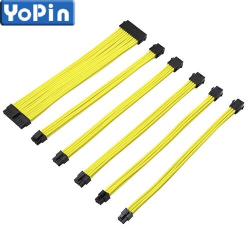 4Pcs 6Pcs 7Pcs Set Braided ATX Sleeved Extension Cable for Power Supply 24Pin 8P - Picture 29 of 37