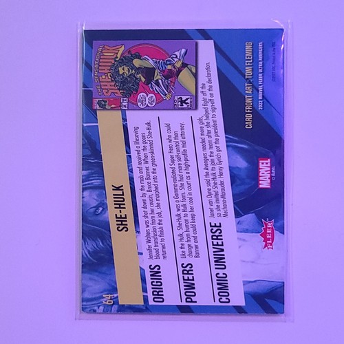 She-Hulk #64 2022 Marvel Fleer Ultra Avengers Green Foil She-Hulk #64 - Picture 3 of 3