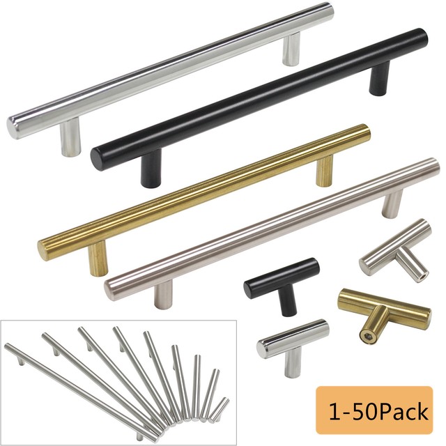 Kitchen Cabinet Hardware Square Bar Pulls ps25 Satin Nickel 160 mm CC Handle
