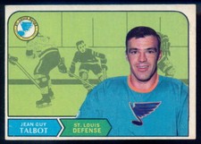 1968-69 OPC O PEE CHEE HOCKEY #179 JEAN GUY TALBOT EX-NM ST. LOUIS BLUES Card