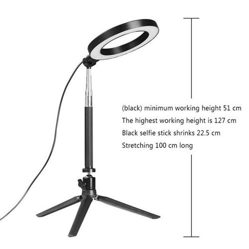 6'' LED SMD Ring Light Kit With Stand Dimmable 5500K For Camera Makeup Phone A - Picture 7 of 14