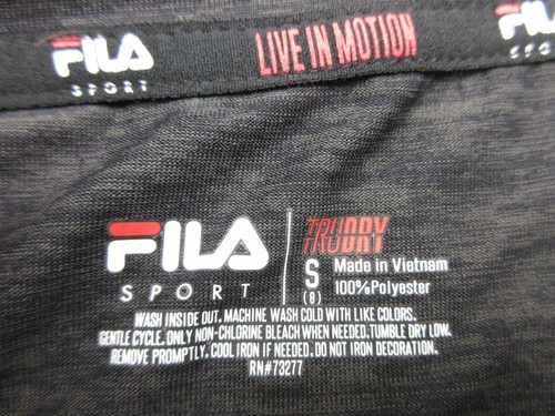 FILA Sport Size S(8) Boys Black Athletic TruDry Long Sleeve Training Top T290 - Picture 5 of 6