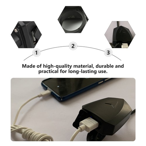 1pc 2A Electric Motorcycle USB Mobile Phone Charger USB Charging Supplies - Photo 2 sur 12