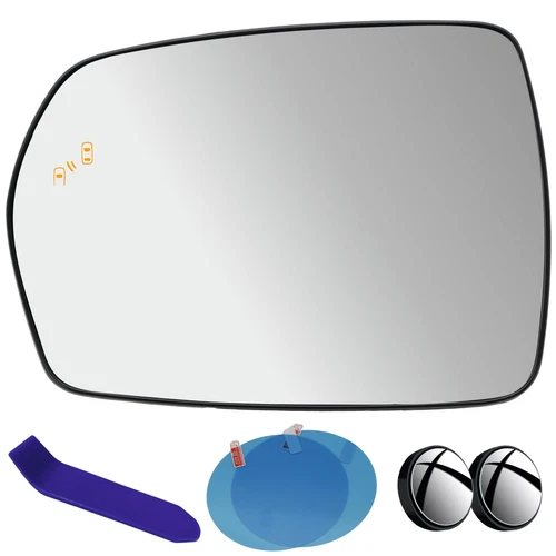 Driver Side Mirror Glass for Ford Edge 2020-2024, Heated with Blind Spot