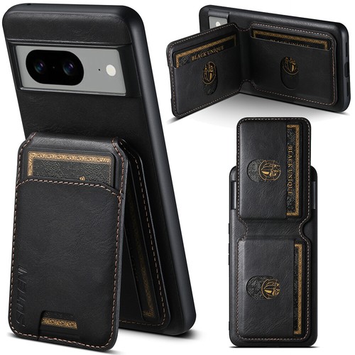 For Google pixel 6 7 8 A Pro Phone Case Leather Cover With Wallet Card Holder - Foto 4 di 26