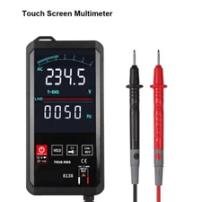 Digital Touch Screen Multimeter w/ Probe 6000 Counts AC DC True RMS Tester Test