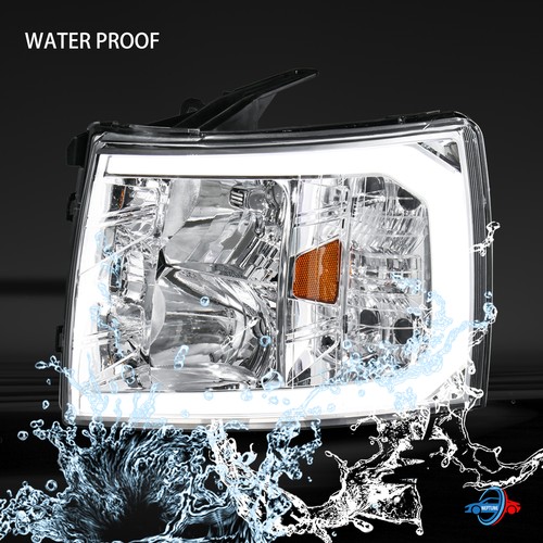 For 2007-2013 Chevy Silverado 1500 2500HD 3500HD Headlights LED Bar Front Lamps - Picture 8 of 12
