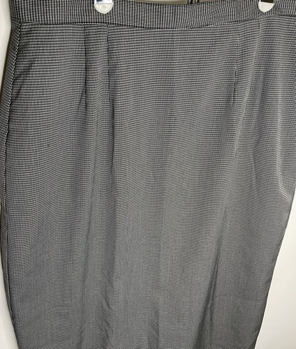 Gonna donna Alia pied de poule midi a matita 16W nero bianco minimalista accademia - Foto 5 di 12