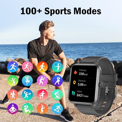 YAMAY Smart Watch for iPhone Android with Heart Rate/Sleep Monitor for Men Women - Picture 25 of 107