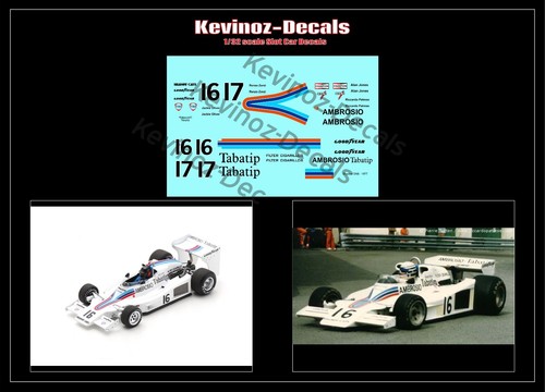 Decals im Maßstab 1:32 für F1 Shadow DN8 - 3 Versionen - Bild 5 von 7