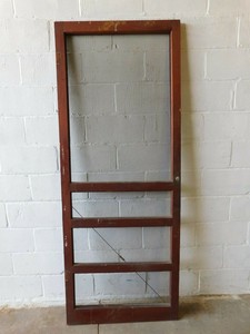 Details About 1900 S Antique Wooden Screen Door Four Panel Craftsman Style Original Fir Ornate