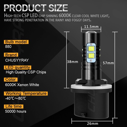 For Pontiac Grand Prix 1997-2003 LED Headlight High/Low Beam Fog Lights Bulbs 4x - Bild 4 von 12