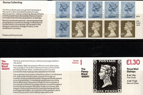 UK 1981 TWO BOOKLETS POSTAL HISTORY. No 1 - Penny Black 1840-41 20 STAMPS MNH - Picture 4 of 11